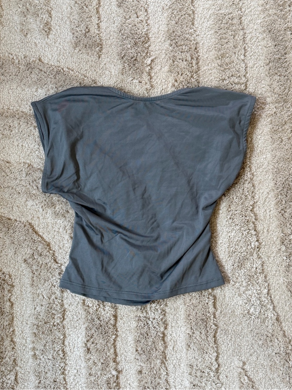 Pull&Bear Gray Boatneck Sleeveless Top